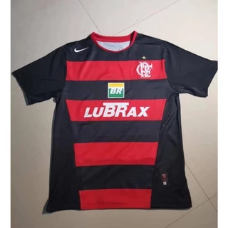 2005 Retro De Alta Qualidade Jersey De Futebol Preto Vermelho FLMG