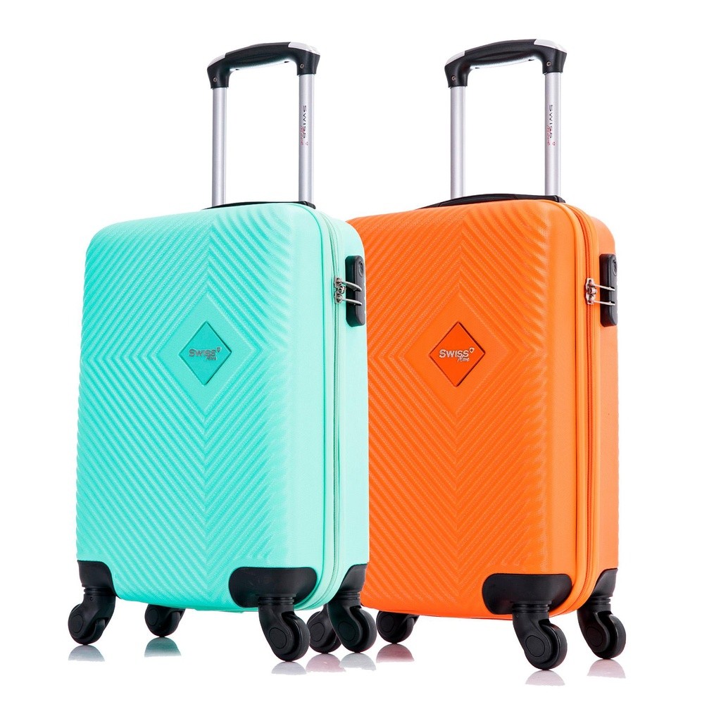 Kit Malas de Viagem Bordo 2 peças Verde e Laranja Zug Swiss Move