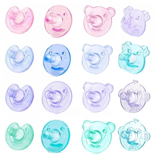 Chupeta de silicone transparente cor doce, Bebê bonito OSPP em Oferta na Shopee
