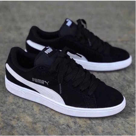 Puma basket outlet preto e branco