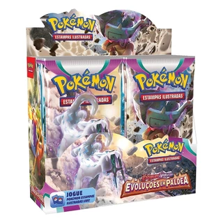 Booster Box Escarlate e Violeta Evoluções em Paldea Pokémon TCG Cartas Oficial COPAG Caixa de Booster Lacrado