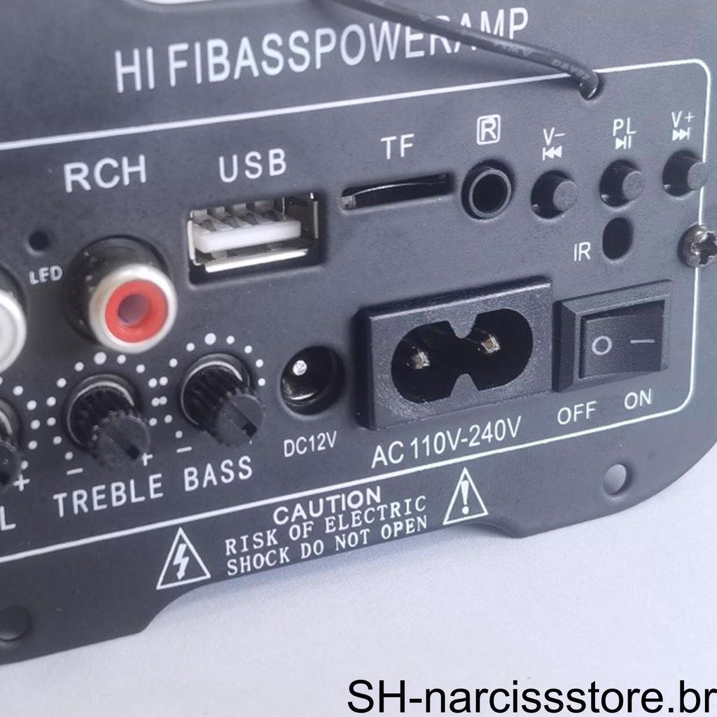 Subwoofer HiFi Bass Power AMP Carro Mini Amplificador Rádio TF/USB