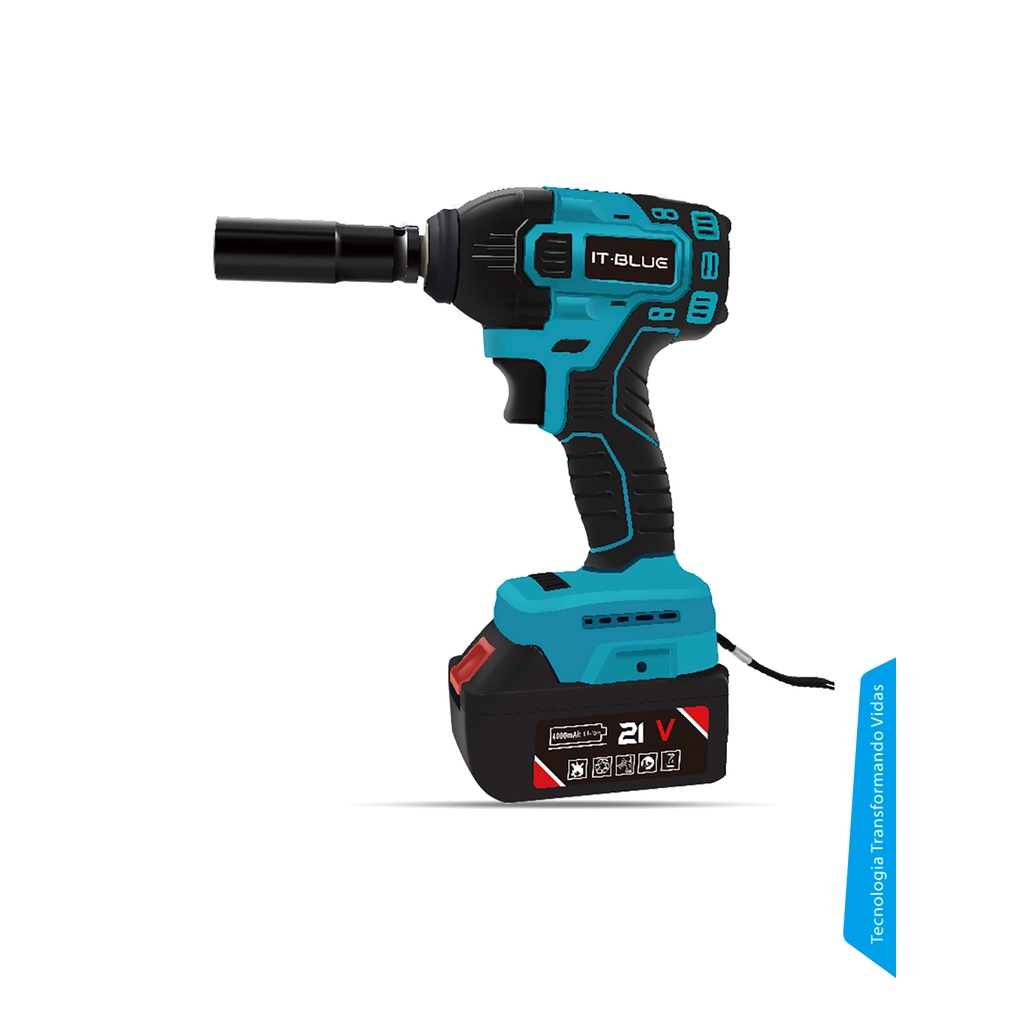 Promocao Chave De Impacto C/ 02 Baterias 21v Íon-lítio Profissional