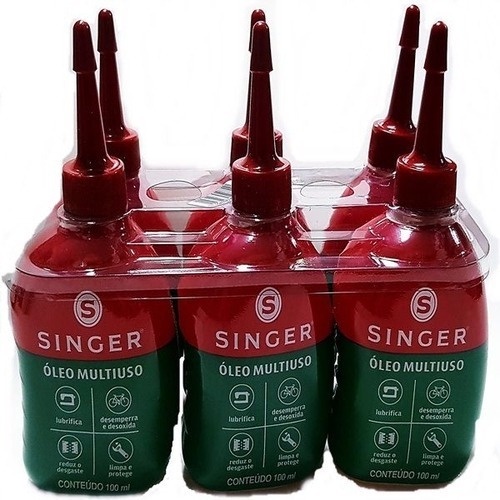 6 Óleos Singer 100 Ml Para Maquinas De Costura Industrial | Shopee Brasil