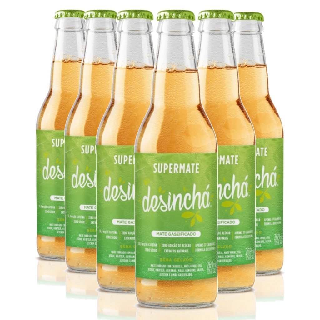 Supermate DESINCHÁ Bebida Pronta Gaseificada 269ml (6 und) | Shopee Brasil