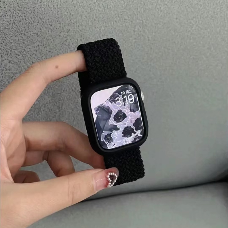 Pulseira De Nylon Para Apple Watch Band 46mm 44mm 40mm 41mm