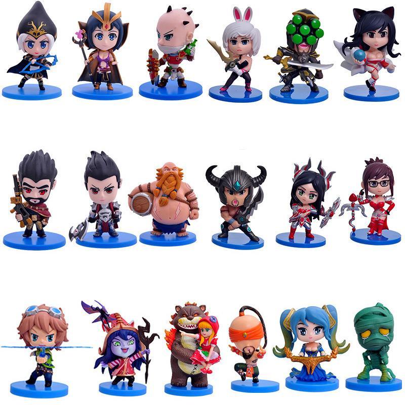 O conjunto completo de peças de mão de League of Legends Timo Aishishin Q versão lol modelo de personagem, boneca de exibição de carro