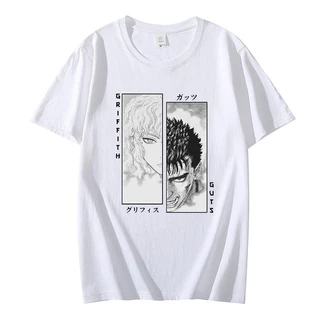 Camiseta Berserk Guts Griffith Anime Japonês Oversize