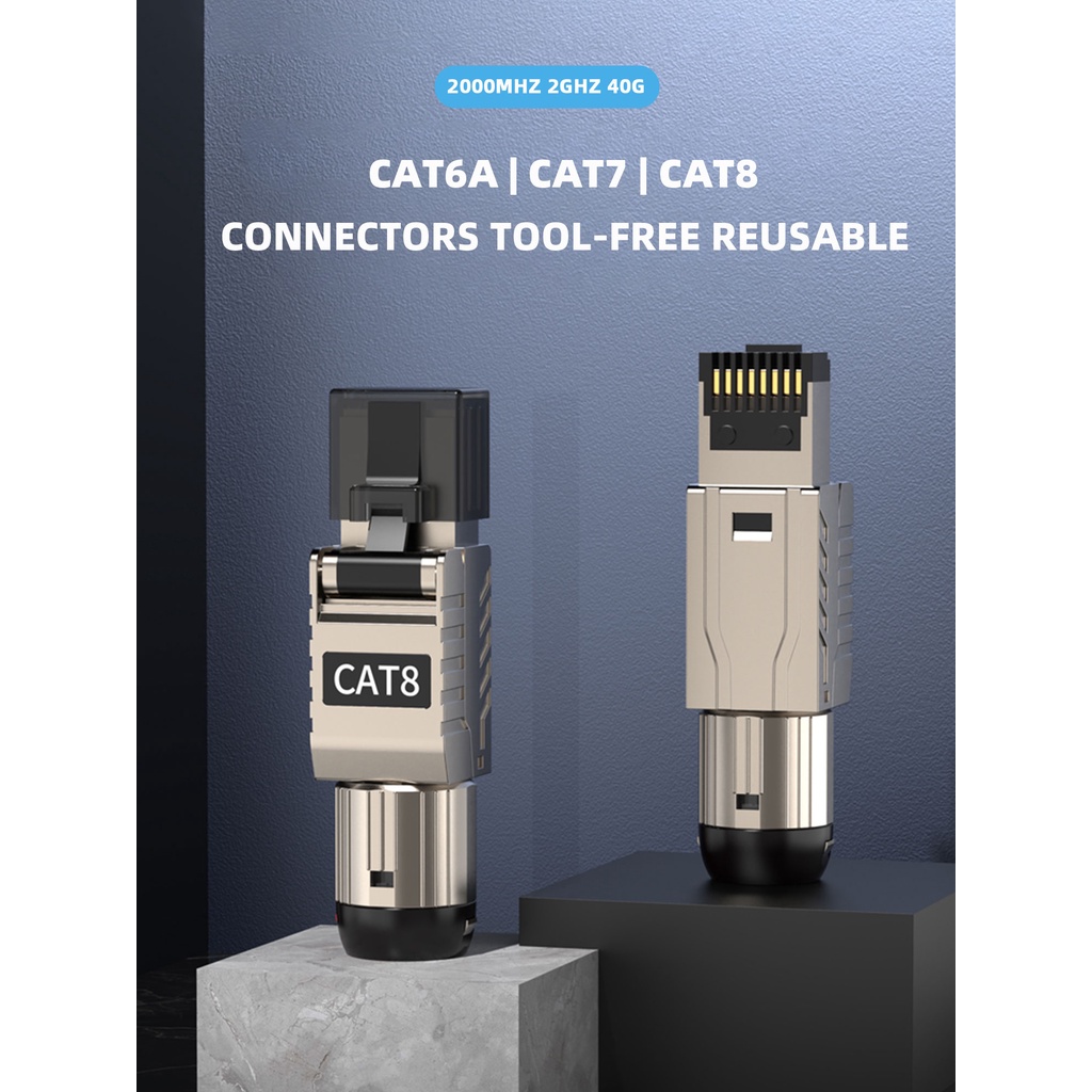 ZoeRax RJ45 Cat8 Cat7 Cat6A Conectores RJ45 Conector De
