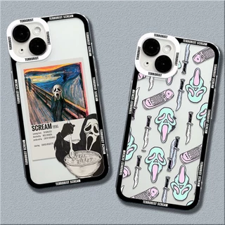 Capa Macia Anti-Impacto Antifato De Fantasma Horror Grito Arte De Celular Para Samsung Galaxy A23 A73 A72 A33 A53 A52/A52S 5G A13 A32 A51 A71 4G Nota 20