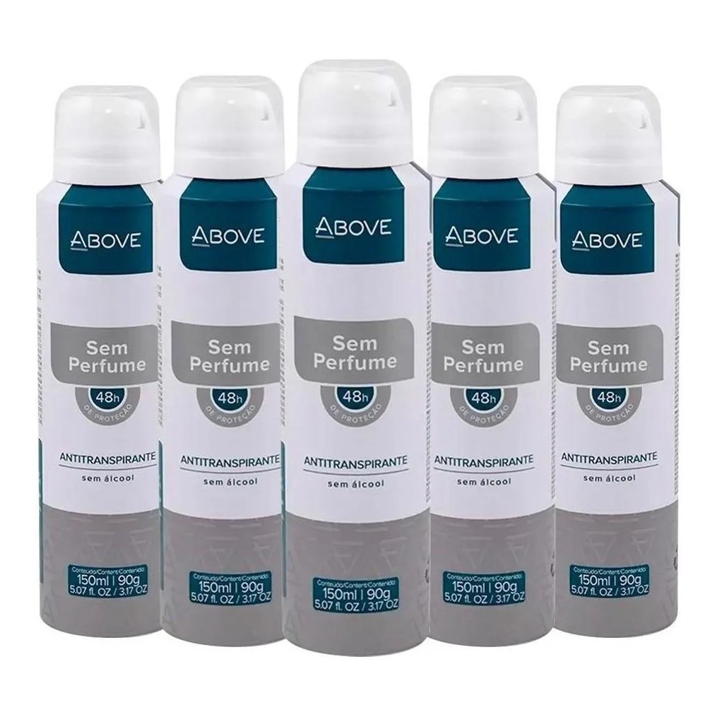 Desodorante Above Sem Perfume Invisible 150ml (5und)