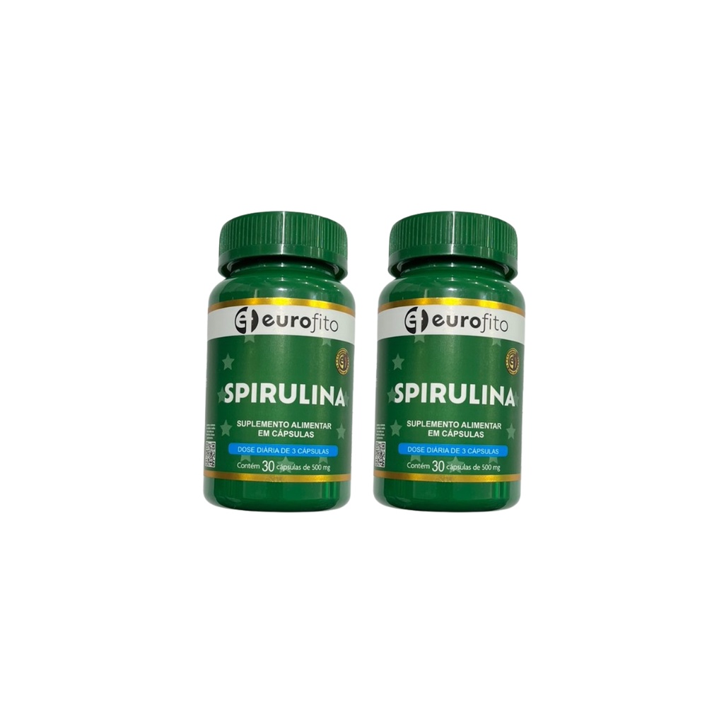 Kit 2x Spirulina eurofito com 30 cápsulas Shopee Brasil