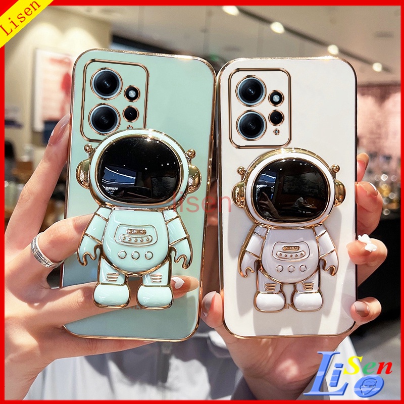 XINYEXIN Cover Per Xiaomi Redmi Note 9S / 9 Pro, Custodia Trasparente Con Motivo Astronauta, Antiurto In TPU Morbido