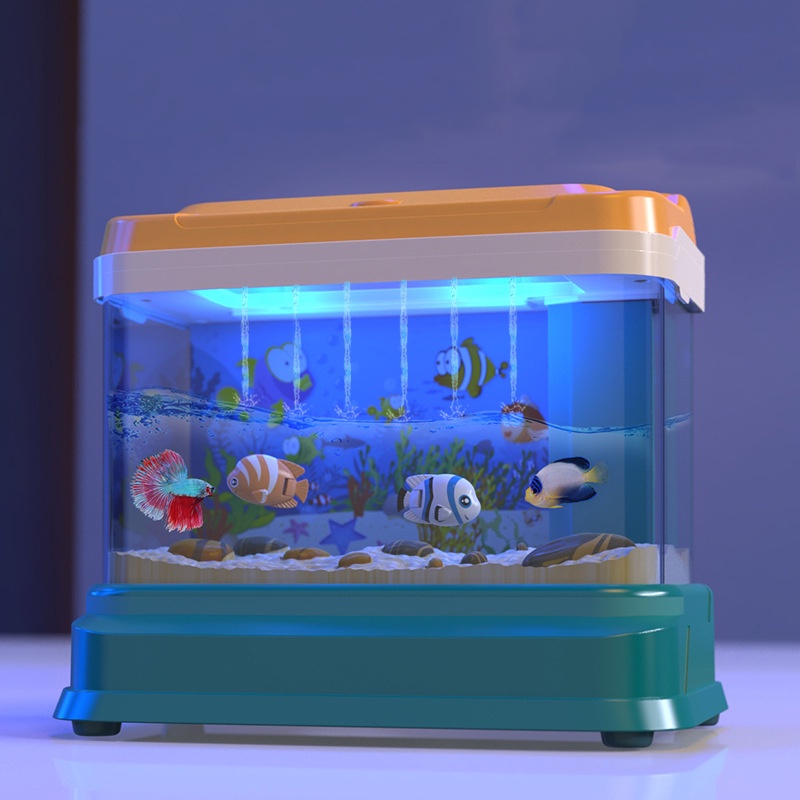 Aquário De Simulação Para Bebês Pode Levantar Peixes Reais Tanque De puzzle Circulação Elétrica De Água Crianças Brinquedos De Pesca