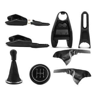 Kit Console Central Manopla Coifa Cambio E Alavanca Gol G3