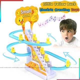 Pequeno Pato Amarelo Escada De Jogo De Brinquedos Netizens Little Pig Electric Music Slide DIY bebê Toy Gift Infantil