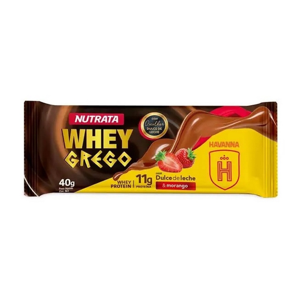 Barra Whey Grego Bar Havanna Doce de Leite e Morango 40G