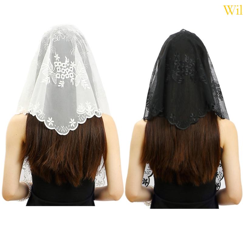 Wil Triangle Mantilla Veil Women Massa Católica Igreja Véu Renda ...