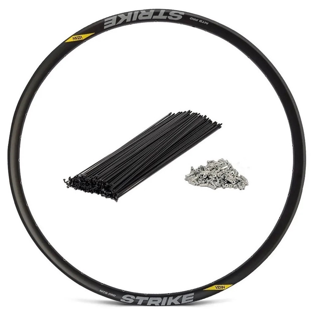 Kit Aro 29 Bike VZAN Strike Pro Disc 32 Furos Tubeless com Raios 32F