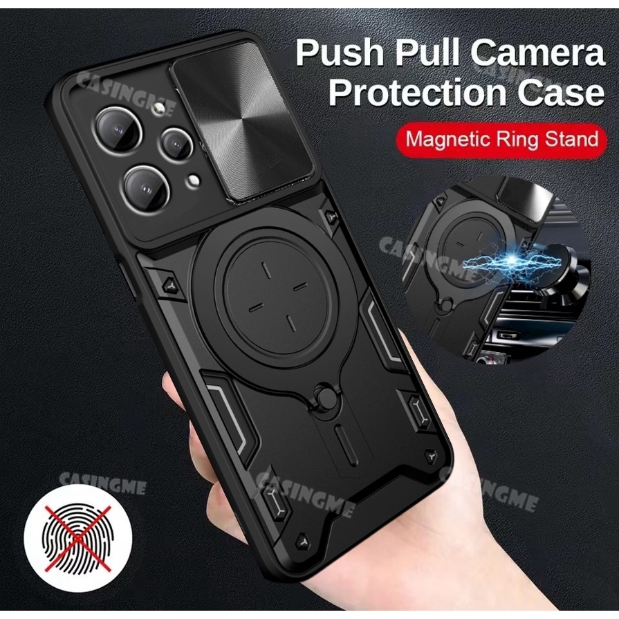 Redmi 12 2023 Capa Protetora À Prova De Choque Push Pull Camera Protect ...