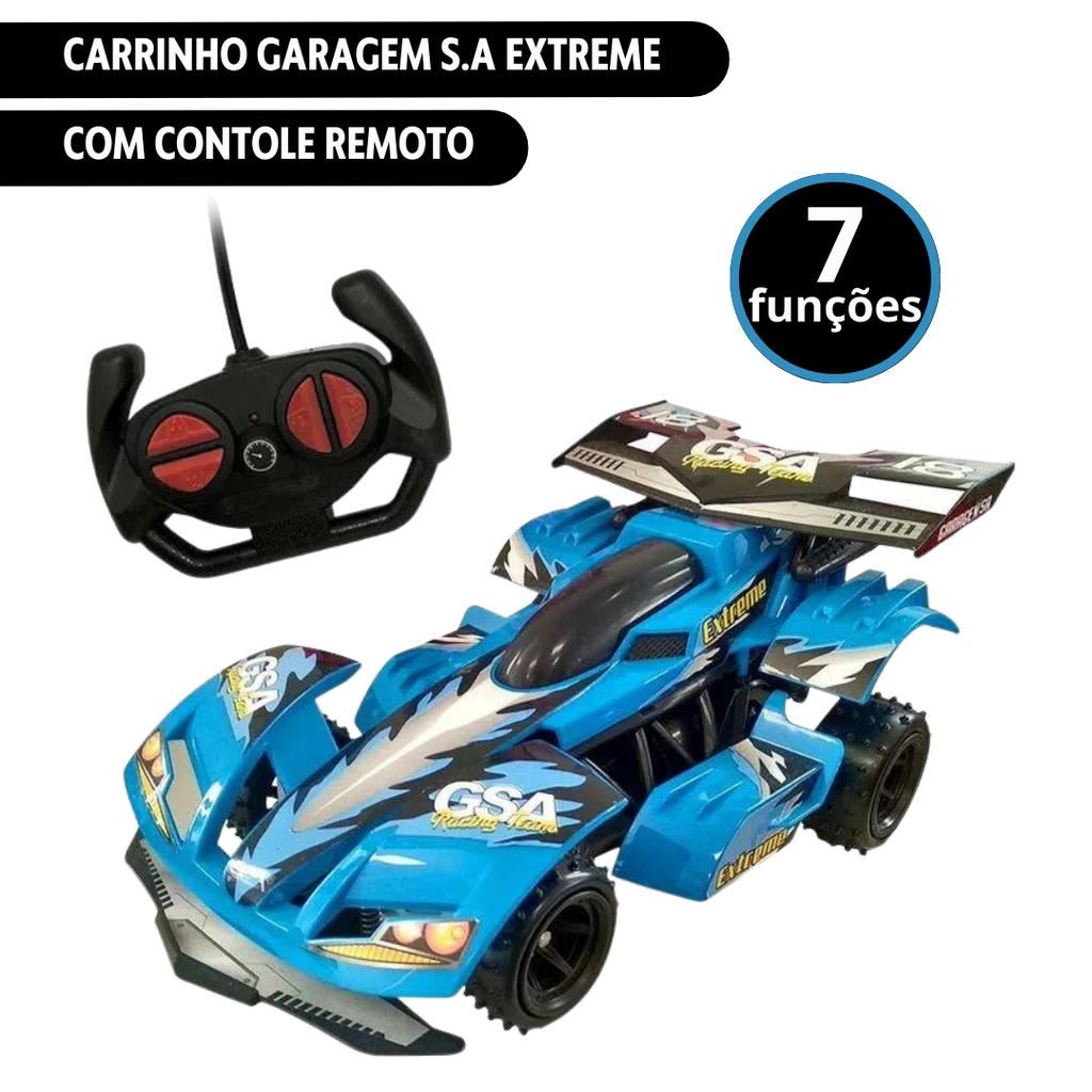 Carrinho de Controle Remoto Escala 116 para Adultos e Crianças com Bateria  Recarregável, BESWIT MK724A, Azul - Dular