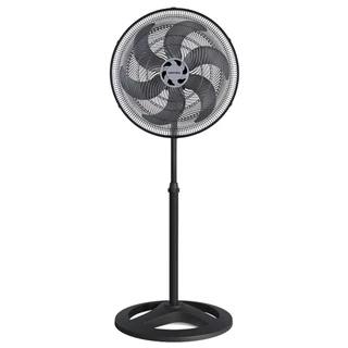 Ventilador de Coluna Preto 50cm 135w Turbo 6 Pás 127v Oscilante Ventisol