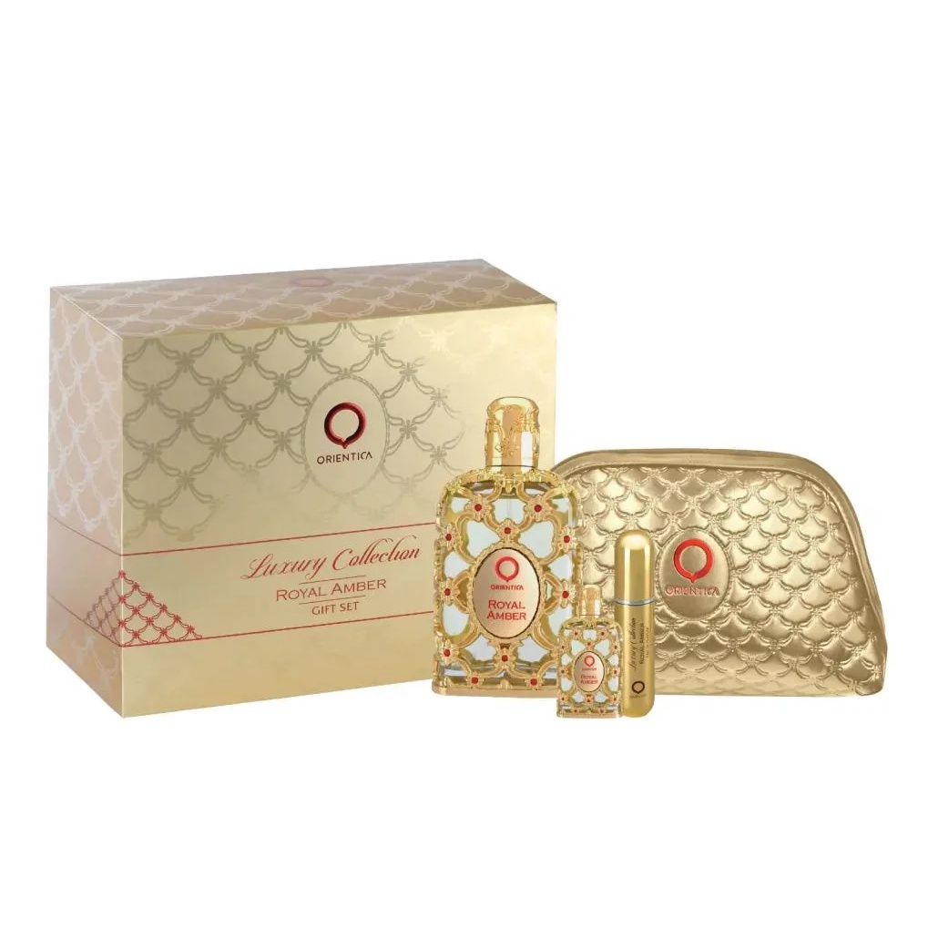 Kit Perfume Orientica Royal Amber 4 Itens Original com Selo