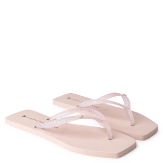 Rasteira PVC Tira Nude Rosado Glitter Palmilha Nude Rosado 3020.23_2