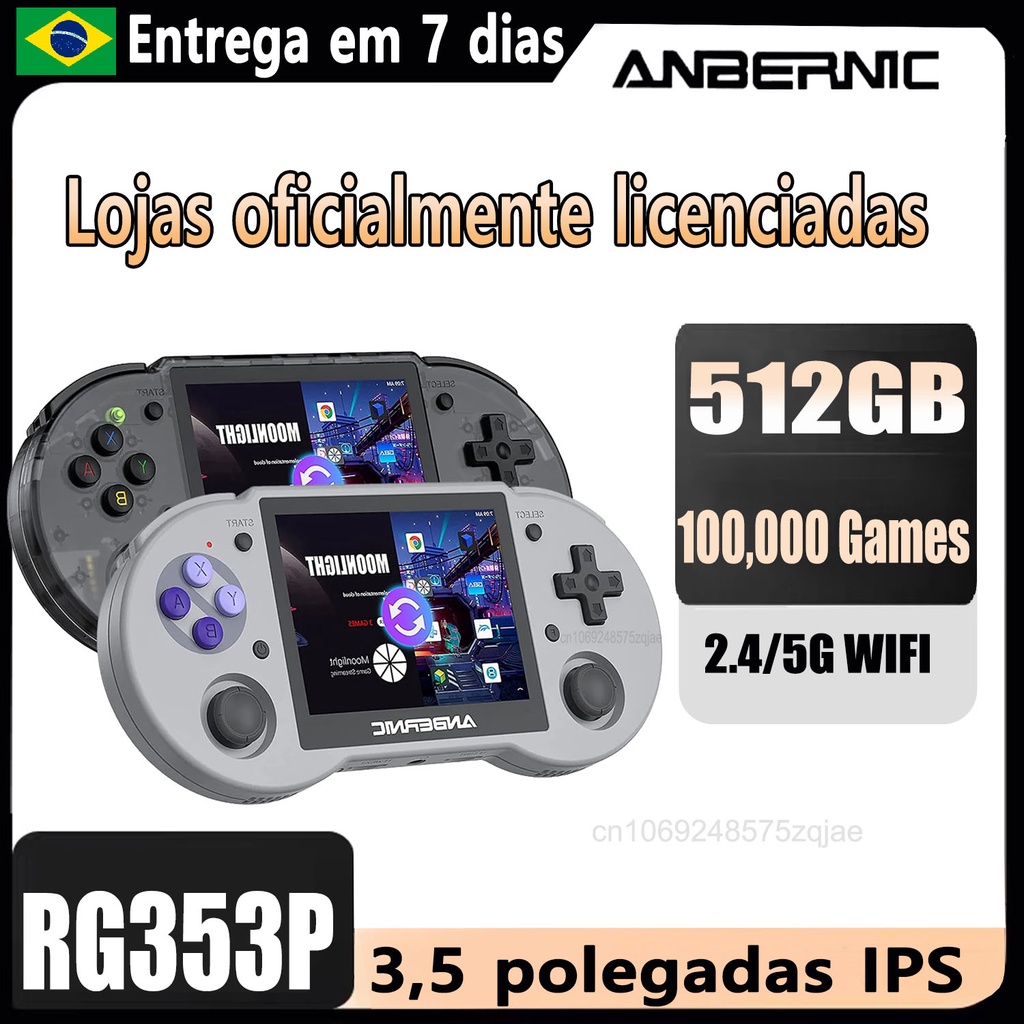 Anbernic Novo RG353PS 3.5 polegadas IPS Suporte WIFI combate online HDMI  motor de vibração Game Console Linux sistema Jogo Jogador - AliExpress