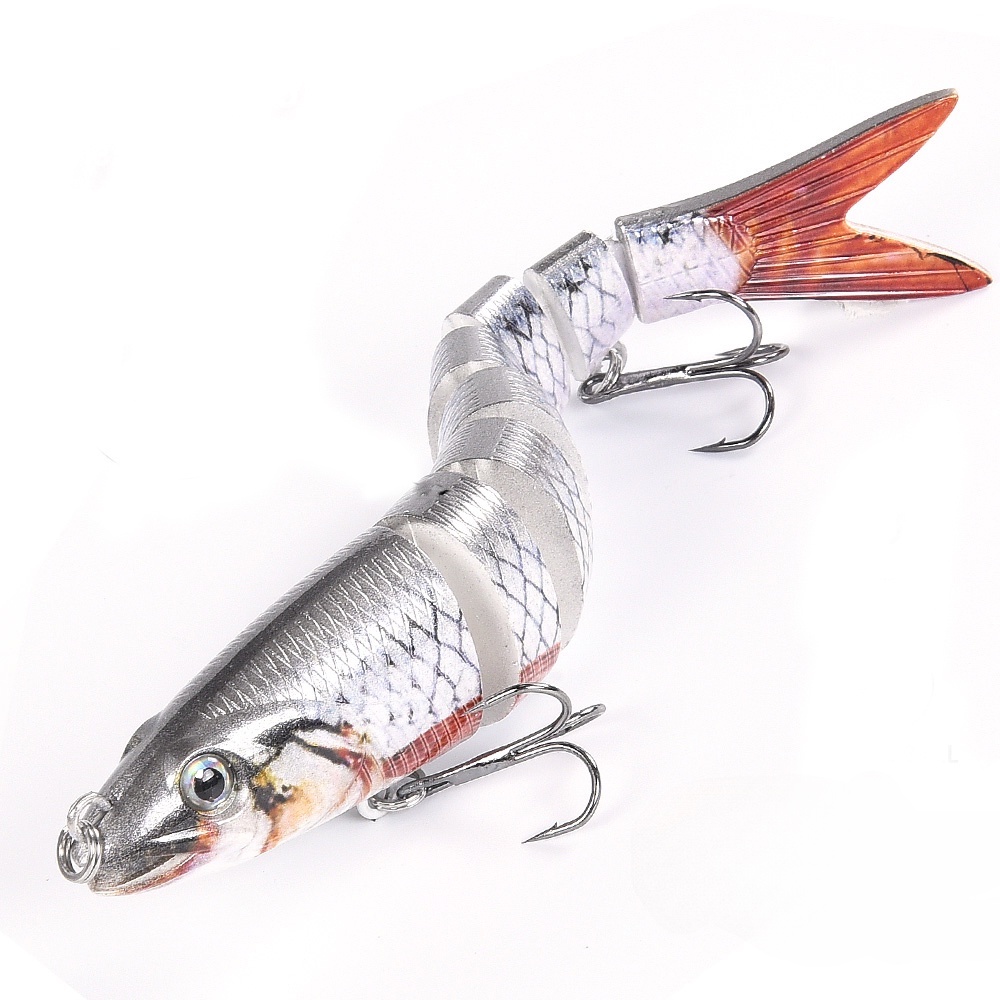 1pcs Iscas De Pesca 13cm 19g Multi Articuladas Isca De Manivela Afundamento Lento Artificial Biônica De Água Doce Do Robalo