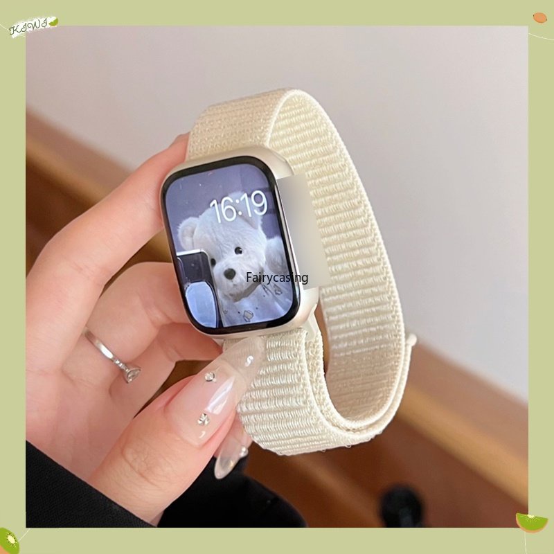 Nova Pulseira Starlight Nylon Loop Para De Relógio Apple 49mm 45mm 41mm 44mm 40mm 42mm 38mm Correa iwatch Série Ultra 8 7 Se 6 5 3 4 2 1Band