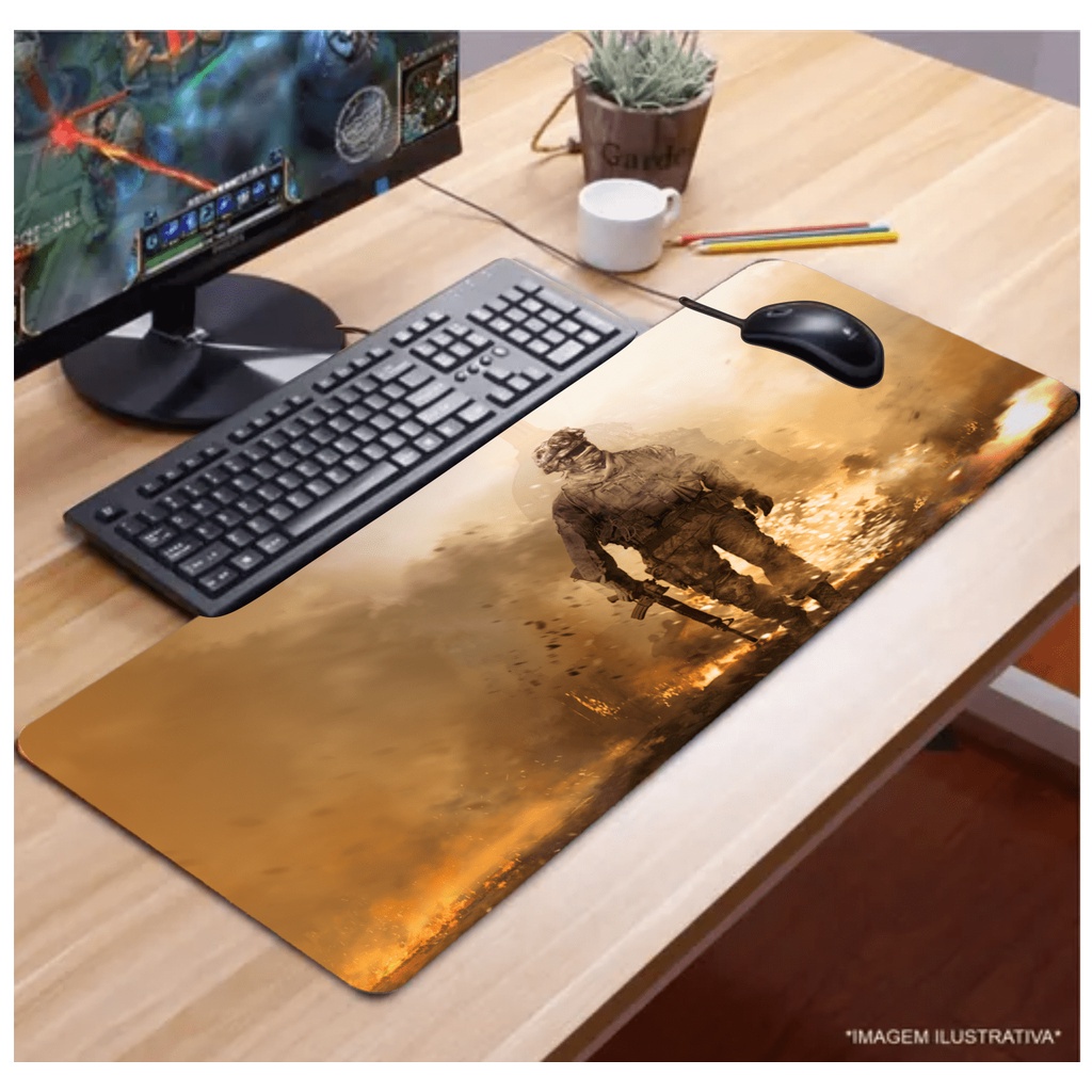Mouse Pad Gamer call of duty warzone Personalizado 65x32 45 Shopee