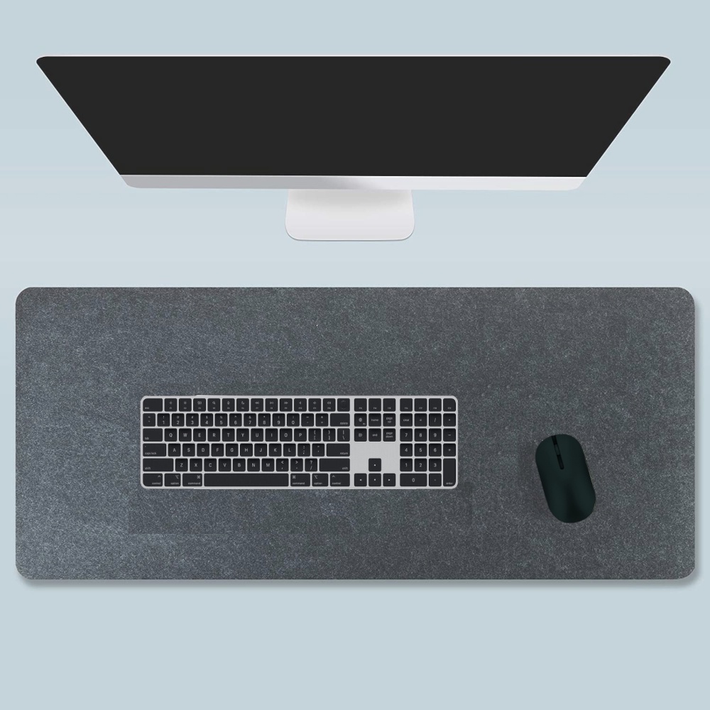 Mouse Pad 70x30 em feltro + mousepad couro + porta copos