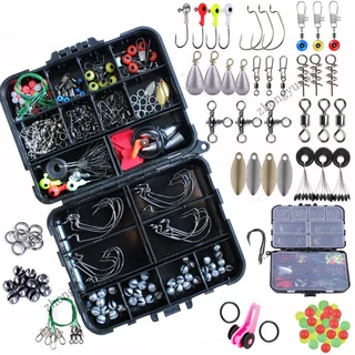 188 kit peças De Acessórios De Pesca Conjunto Incluindo Giratória Manivela Gancho Chumbo Chumbada Pesca Marítima Conjunto De Pesca Rocha isca artificial