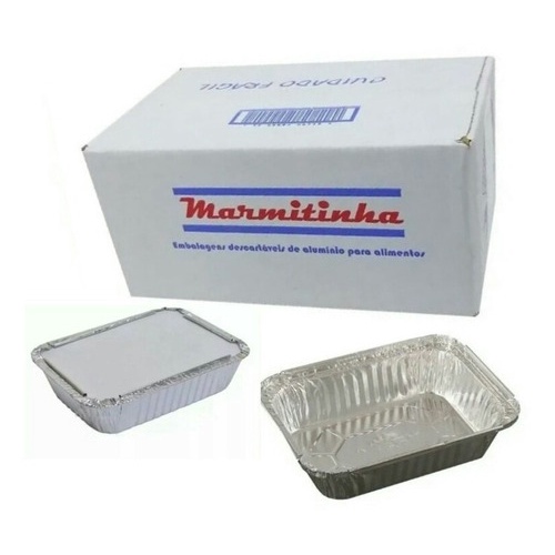 Marmita, Marmitinha Retangular Descart 500ml Black Friday