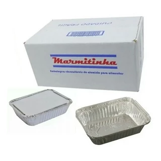 Marmita, Marmitinha Retangular Descart 500ml Black Friday