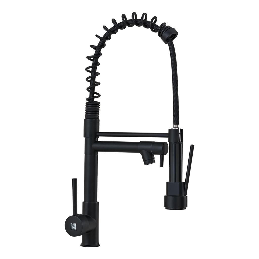 Torneira Cozinha Gourmet Monocomando Com Spray Extensor Preta | Shopee ...