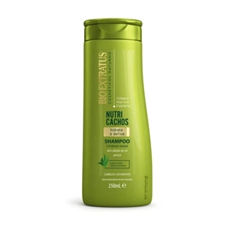 Shampoo Nutri Cachos Bio Extratus - 250mL Hidratação e Colágeno Cabelos Cacheados