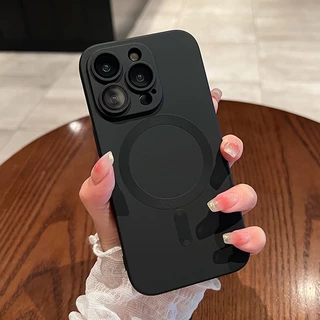Capa De Carga Magnética Sem Fio Para iPhone 11 13 12 14 Pro Max Com Proteção De Lente