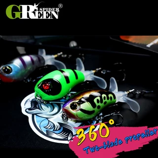 GREENSPIDER Topwater Whopper Popper Fishing Lure 7.5g 11g Isca Artificial Dura Cauda Giratória Macia Tackle De Pesca