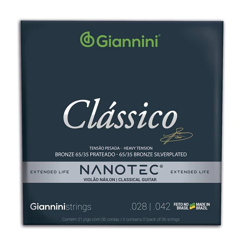 Encordoamento Giannini Violão 028 GENWPA PN Nanotec 65/35