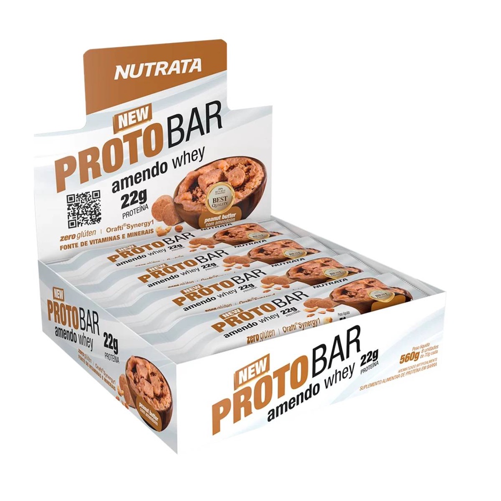 Nutrata Protobar Amendoim Whey 70g Dp C/8 Un