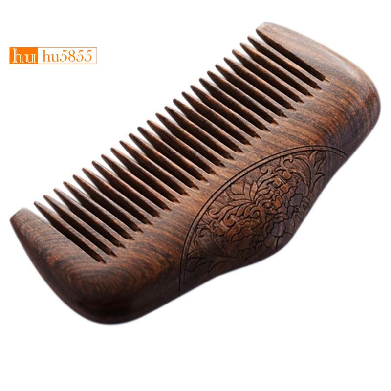 Pente De Bolso Sândalo Verde Natural Super Estreito Madeira De Mossas Piolho Estático Barba