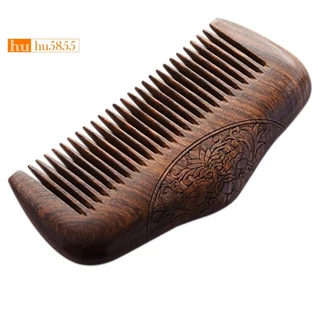 Pente De Bolso Sândalo Verde Natural Super Estreito Madeira De Mossas Piolho Estático Barba