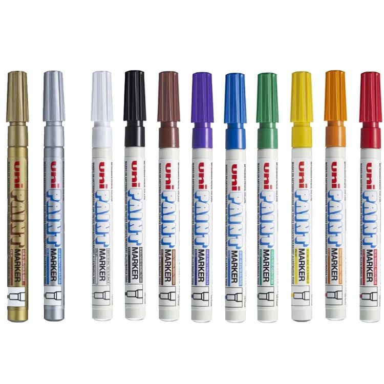 Uni-Ball 182080 Paint PX-20 Lackmarker – Shiny Gold, Rundspitze, Permanent Auf Fast Allen Oberflächen