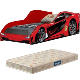 Cama Carro Vermelho Infantil com Colchão