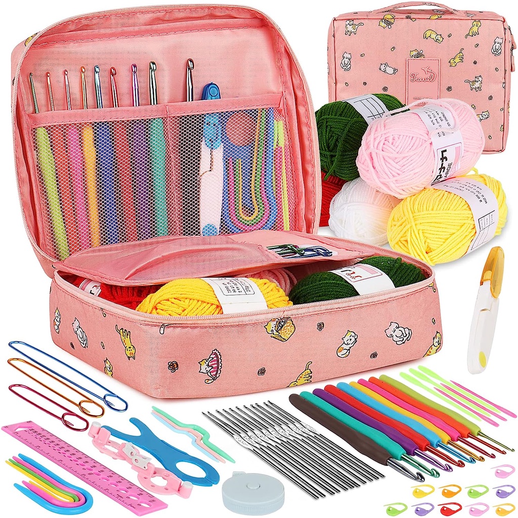 Kit de crochê para iniciantes Gancho de crochê para adultos 2.0-6,0mm ...