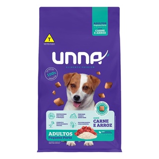 Ração Cães Unna Adulto Pequeno Porte Carne e Arroz 10,1kg