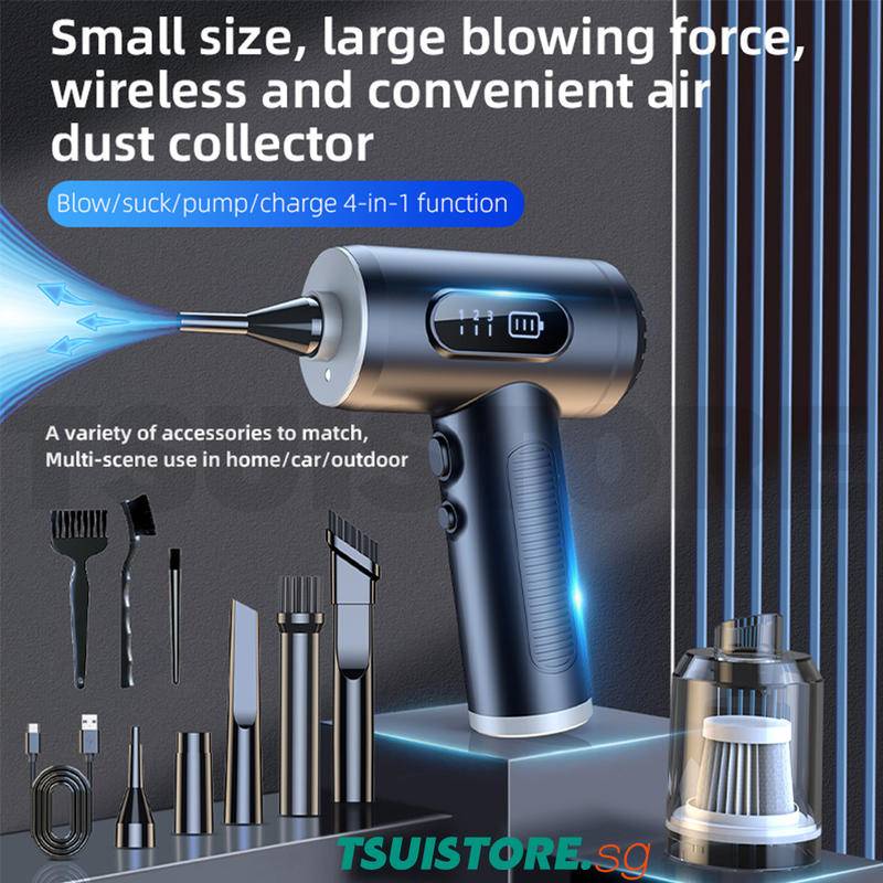 500000rpm Soprador De Ar Duster Sem Fio Aspirador Para Carro Portátil Display Digital Teclado De Pistola Computador