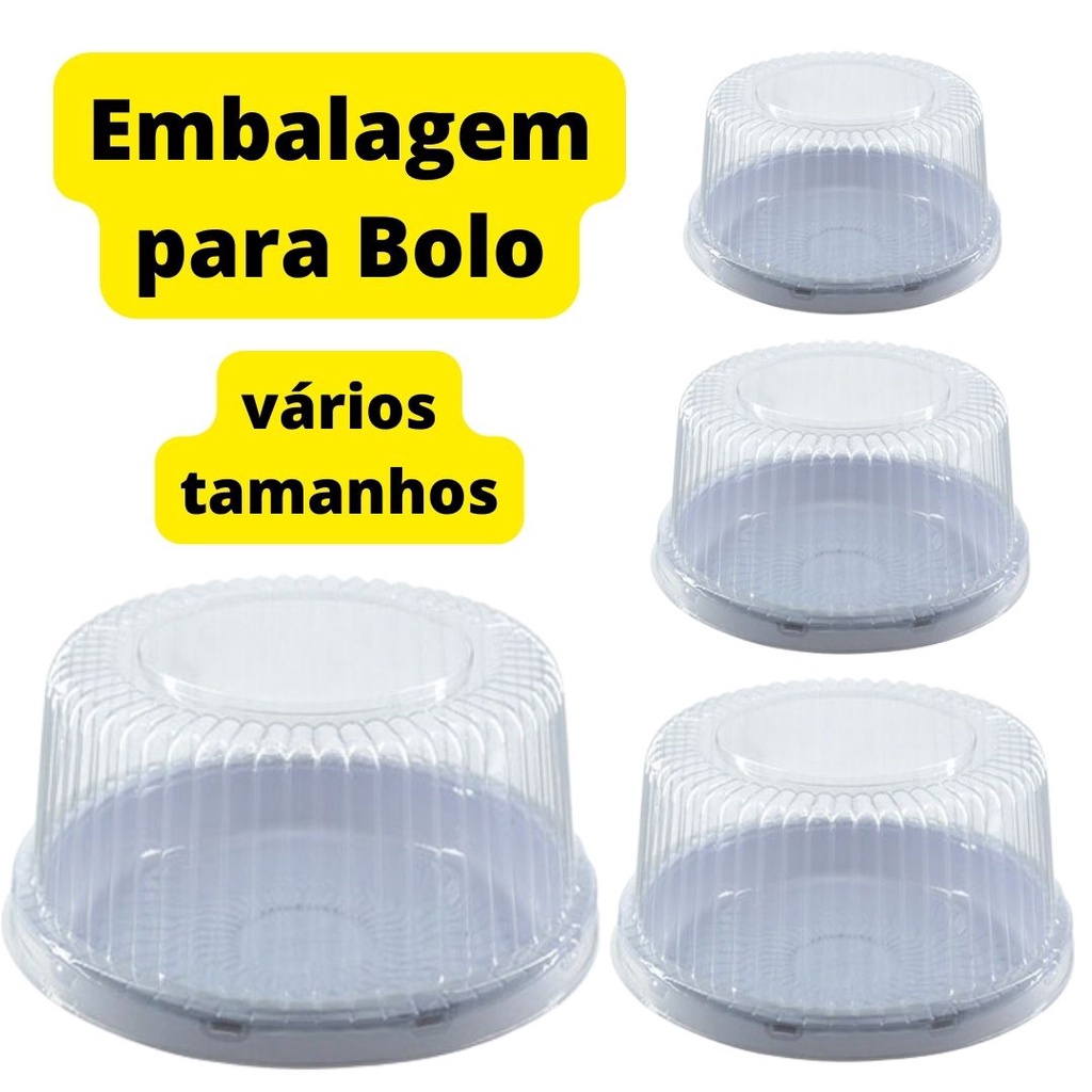 Embalagem para bolo com 3, 6 ou 12 Unidades Diversos tamanhos